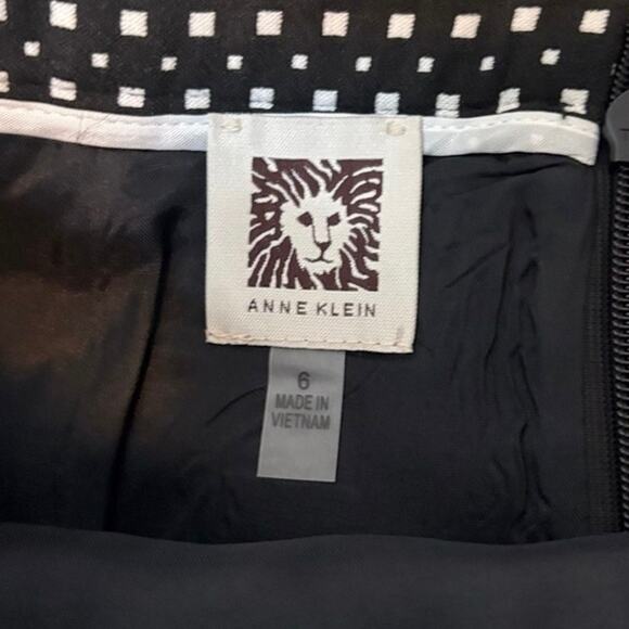 Anne Klein NWT Black White Polka Dot High Waist Pencil Skirt Sz 6 Workwear - Picture 3 of 5
